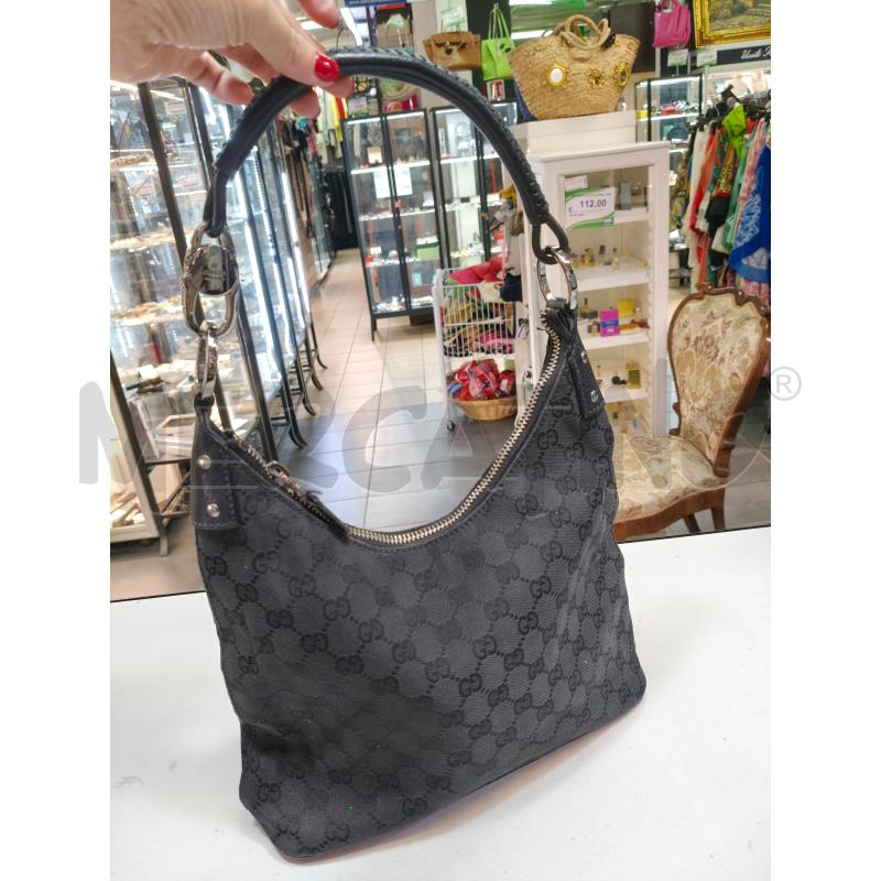 BORSA GUCCI HOBO TESS NERO MONOGRAM MANICO PELLE  | Mercatino dell'Usato Roma talenti 1