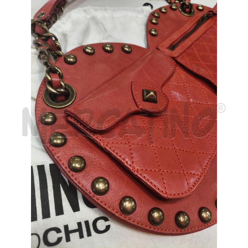 BORSA MOSCHINO CHEAP ANC CHIC ROSSO CUORE BORCHIE | Mercatino dell'Usato Roma talenti 2