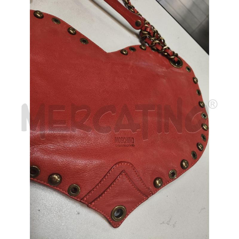 BORSA MOSCHINO CHEAP ANC CHIC ROSSO CUORE BORCHIE | Mercatino dell'Usato Roma talenti 5