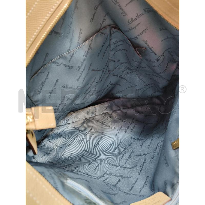 BORSA SALVATORE FERRAGAMO CREMA MAXI LUCCHETTO INTRECCIO | Mercatino dell'Usato Roma talenti 5