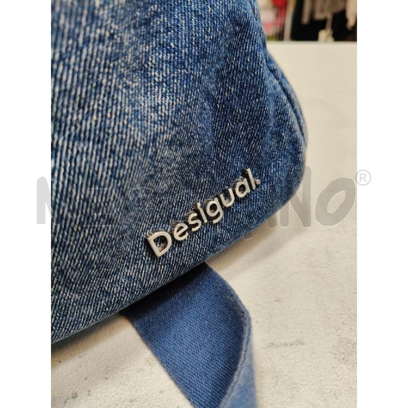 BORSA SECCHIELLO DENIM DESIGUAL DELAVE CON POCHETTE  | Mercatino dell'Usato Roma talenti 4