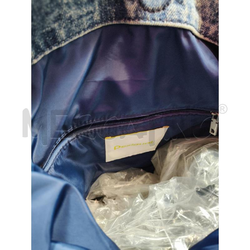 BORSA SECCHIELLO DENIM DESIGUAL DELAVE CON POCHETTE  | Mercatino dell'Usato Roma talenti 5
