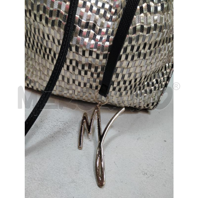 BORSA SECCHIELLO MANILA GRACE NERO ORO INTRECCIO | Mercatino dell'Usato Roma talenti 2
