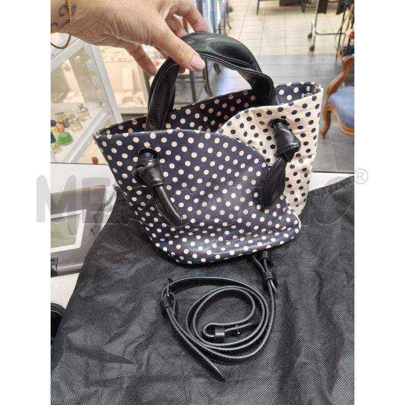 BORSA SECCHIELLO REPETTO BIANCO NERO POIS MANICI NODI CON TRAC | Mercatino dell'Usato Roma talenti 1