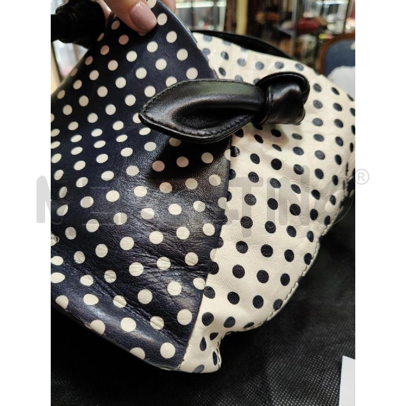 BORSA SECCHIELLO REPETTO BIANCO NERO POIS MANICI NODI CON TRAC | Mercatino dell'Usato Roma talenti 3