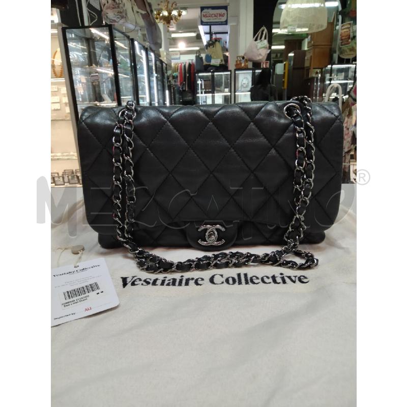 BORSA TRACOLLA CHANEL TIMELESS NAPPA NERO HARDWARE ARGENTO | Mercatino dell'Usato Roma talenti 1