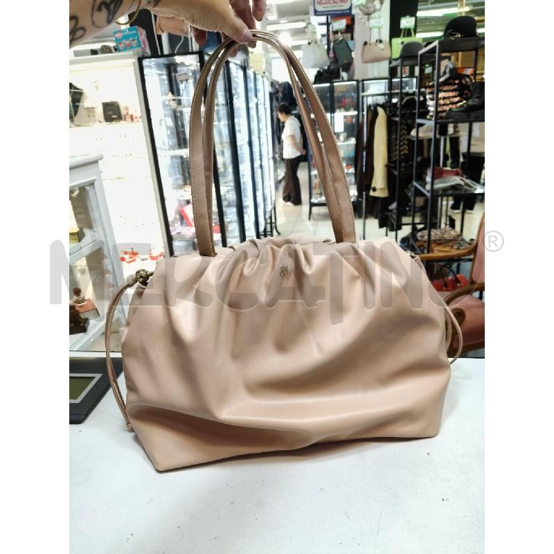 BORSA VICTORIA SECRET BEIGE ARRICCIATA DETT ORO | Mercatino dell'Usato Roma talenti 1