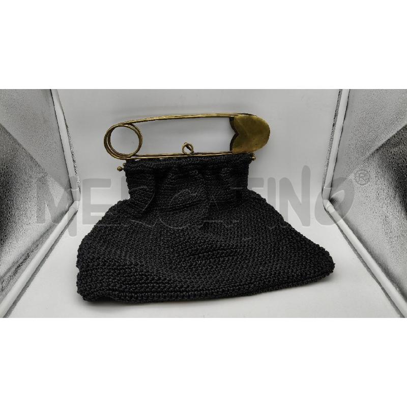 BORSA VINT CROCHET NE MANICO SPILLA BALIA BRUNITO  | Mercatino dell'Usato Roma talenti 1