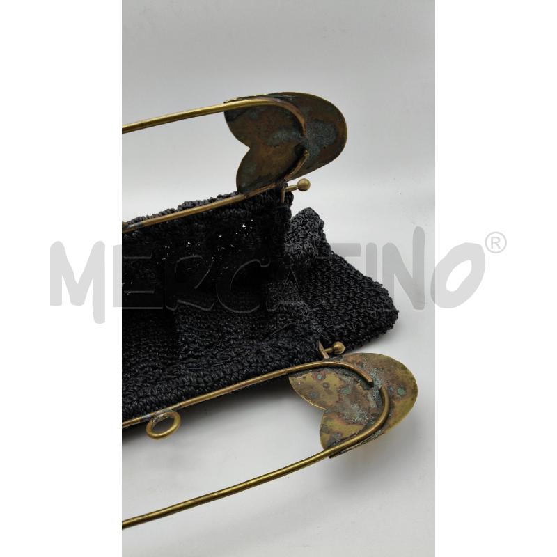 BORSA VINT CROCHET NE MANICO SPILLA BALIA BRUNITO  | Mercatino dell'Usato Roma talenti 3