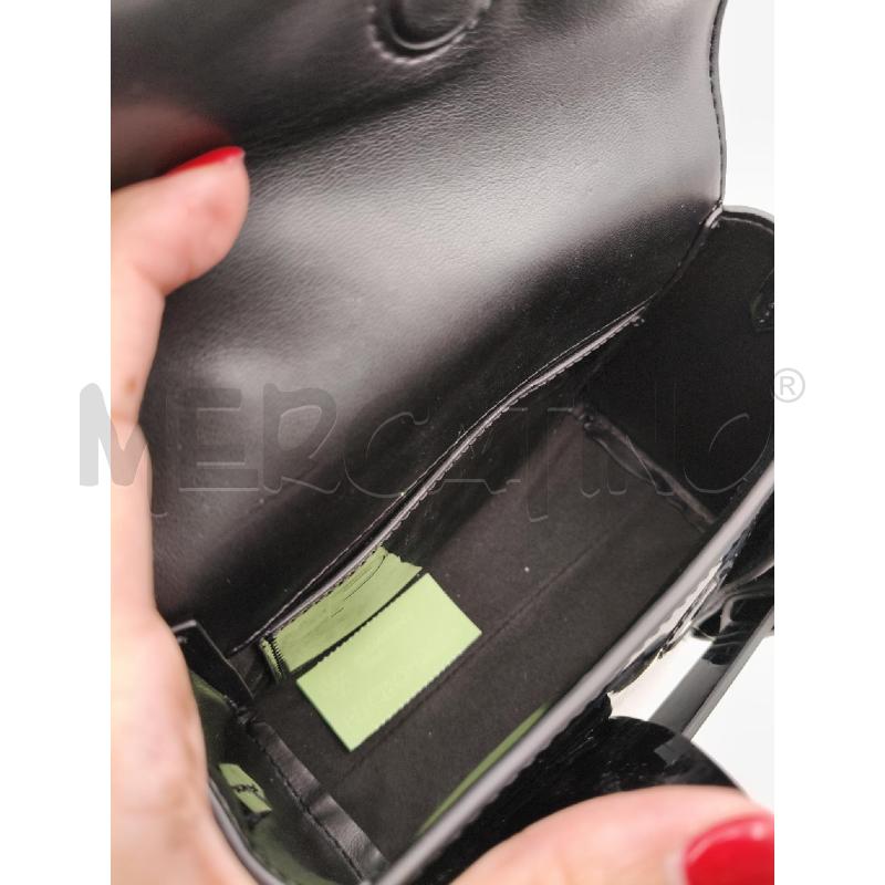 BORSETTA PINKO NERO VERNICE MAXI FIOCCO CON TRAC | Mercatino dell'Usato Roma talenti 5