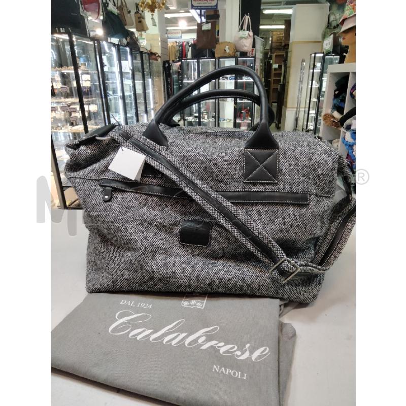 BORSONE CALABRESE BOUCLE BIANCO NERO CON TRACOLLA  | Mercatino dell'Usato Roma talenti 1