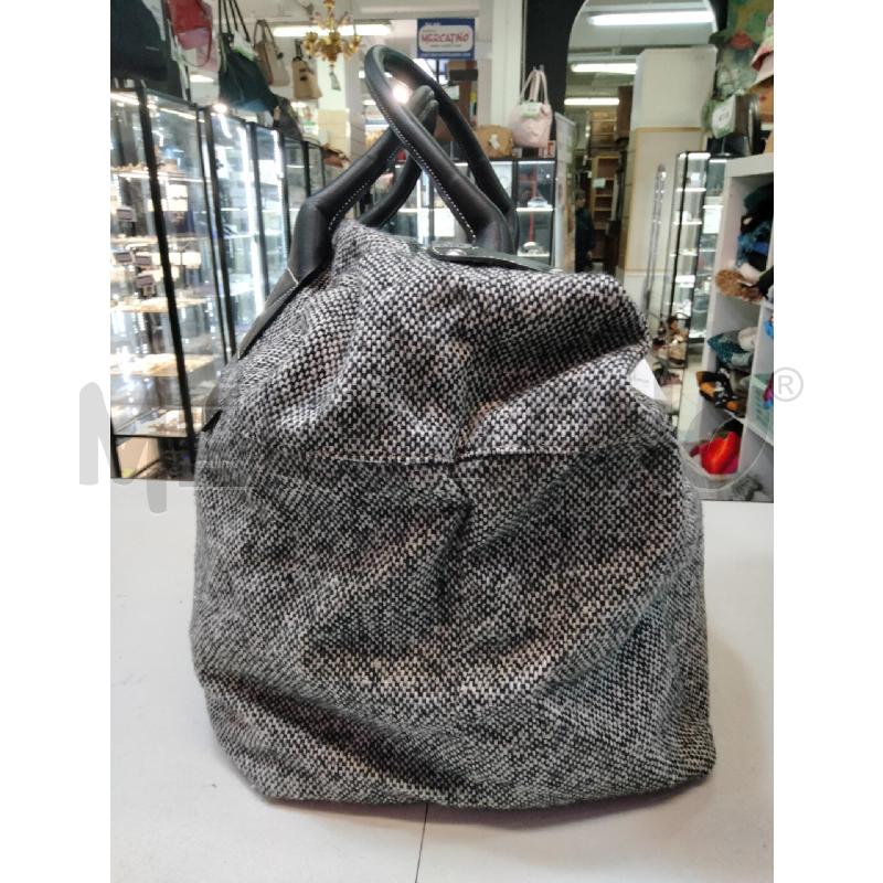 BORSONE CALABRESE BOUCLE BIANCO NERO CON TRACOLLA  | Mercatino dell'Usato Roma talenti 3