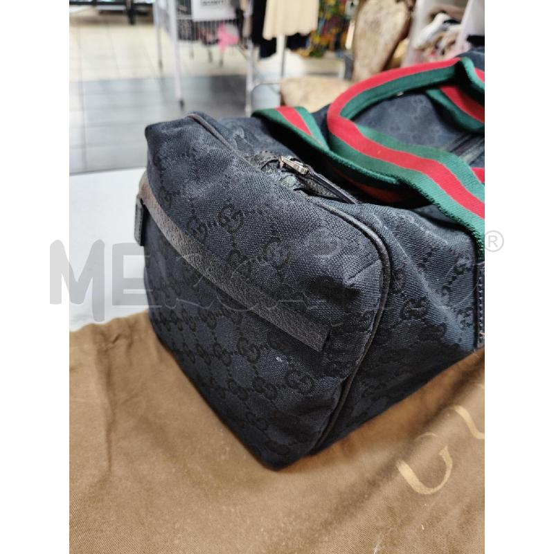 BORSONE GUCCI TESSUTO NERO LOGO MANICI BANDA WEB | Mercatino dell'Usato Roma talenti 2