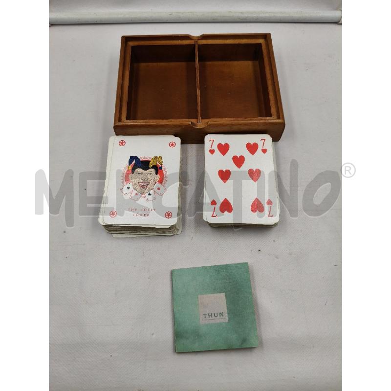 BOX LEGNO CON CARTE DA GIOCO THUN | Mercatino dell'Usato Roma talenti 3