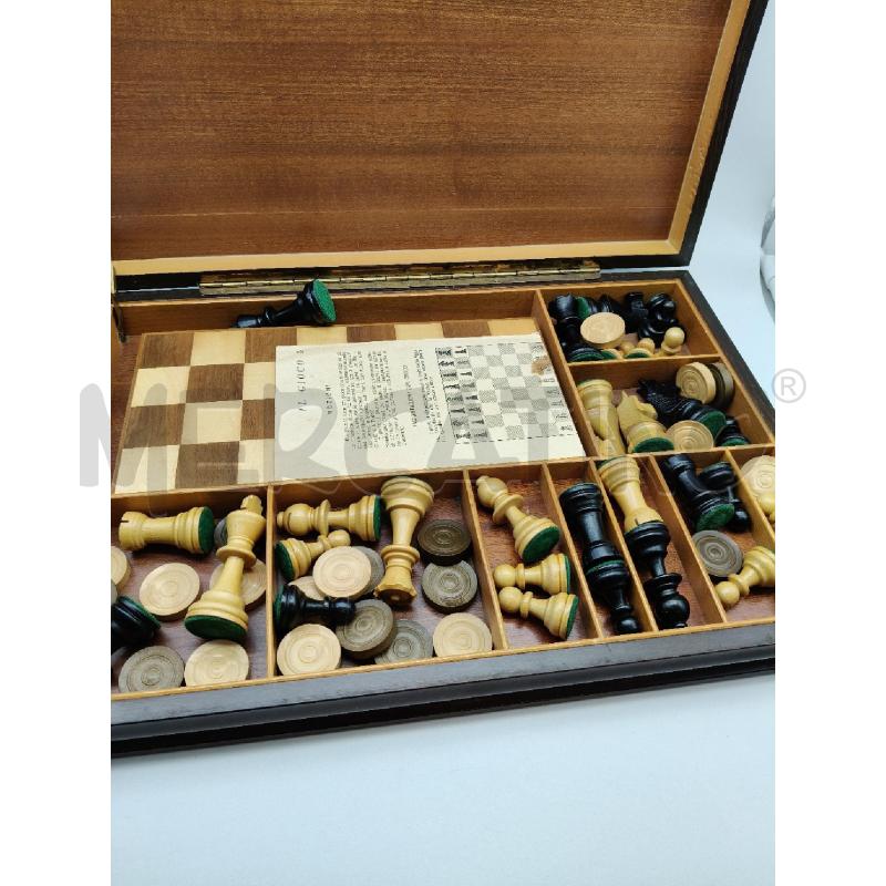 BOX LEGNO SCACCHIERA DAMA SCACCHI CON PEDINE | Mercatino dell'Usato Roma talenti 2