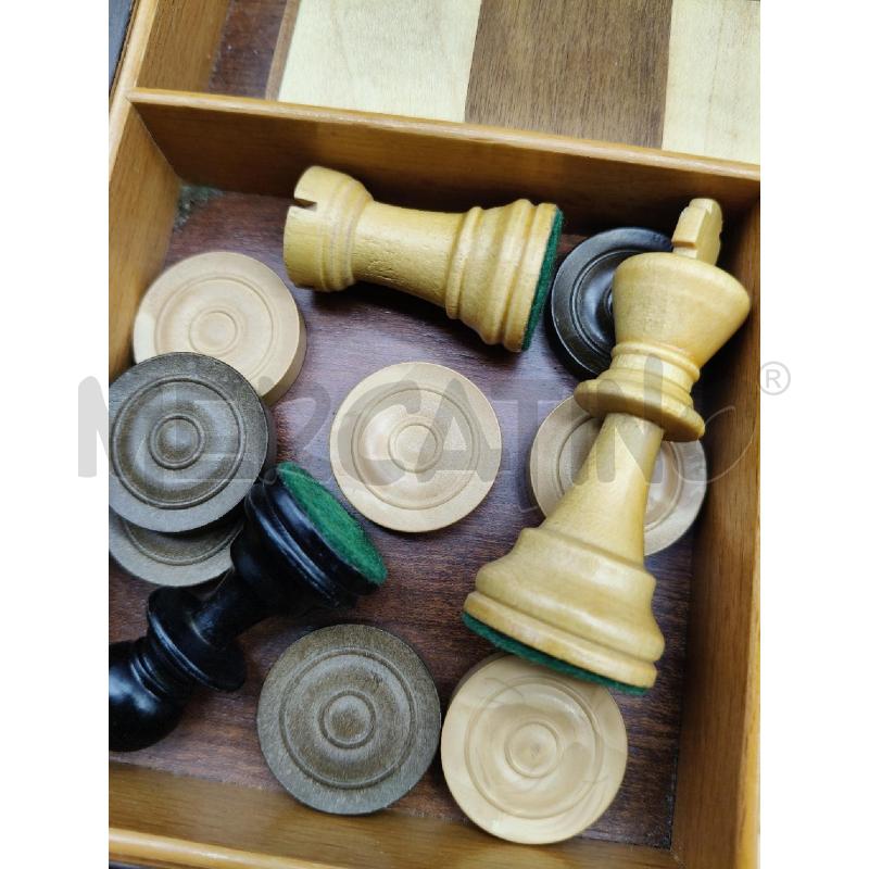 BOX LEGNO SCACCHIERA DAMA SCACCHI CON PEDINE | Mercatino dell'Usato Roma talenti 3