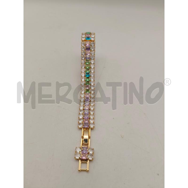 BRACCIALE 107R GIAL TENNIS TRE FILI MULTICOLO LINEA CENTRA | Mercatino dell'Usato Roma talenti 1