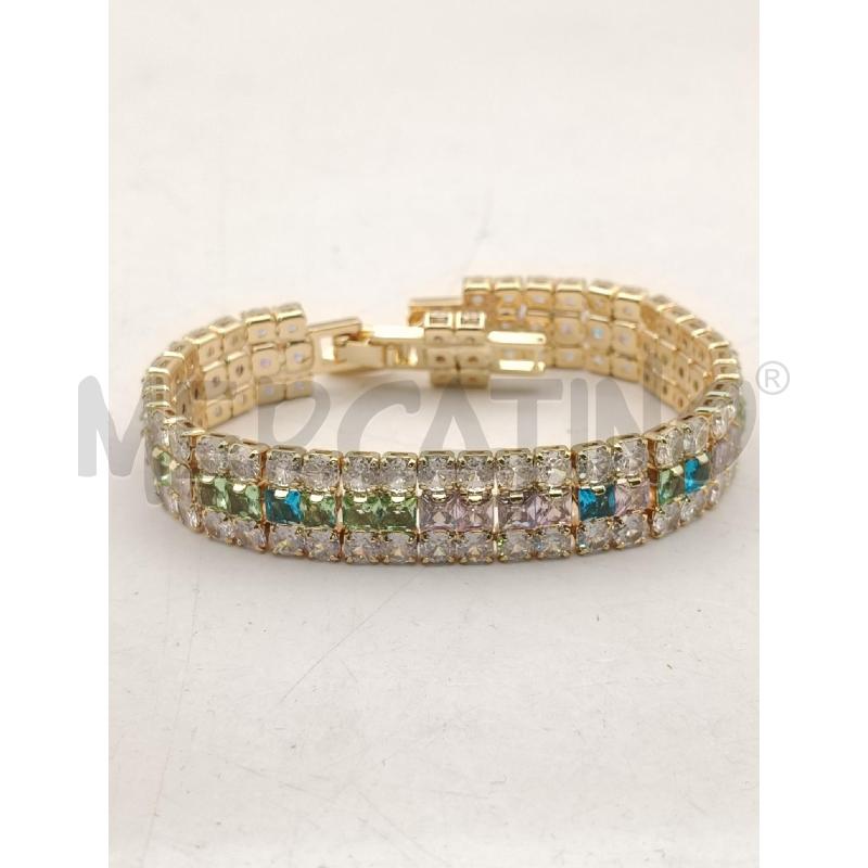 BRACCIALE 107R GIAL TENNIS TRE FILI MULTICOLO LINEA CENTRA | Mercatino dell'Usato Roma talenti 2