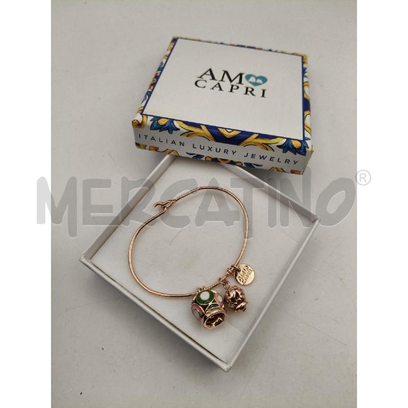 BRACCIALE AMO CAPRI RIG ROSE PEND CAMPANELLA SMALTO  | Mercatino dell'Usato Roma talenti 1