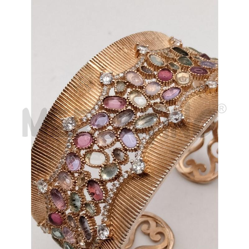 BRACCIALE BY SIMON FUSION ROSE RIG RIGATO CENTRALE ARABESCATO PIETRE COLORATE  | Mercatino dell'Usato Roma talenti 2