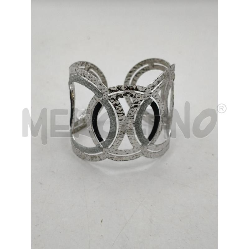 BRACCIALE CASCIO BIJOUX TONDI CONCENTRICI ARG/NE | Mercatino dell'Usato Roma talenti 1
