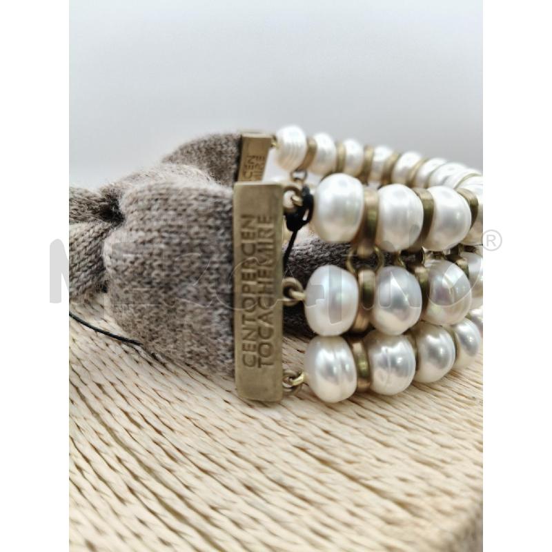 BRACCIALE CENTOPERCENTOCASHMERE 3 FILE PERLE  | Mercatino dell'Usato Roma talenti 3