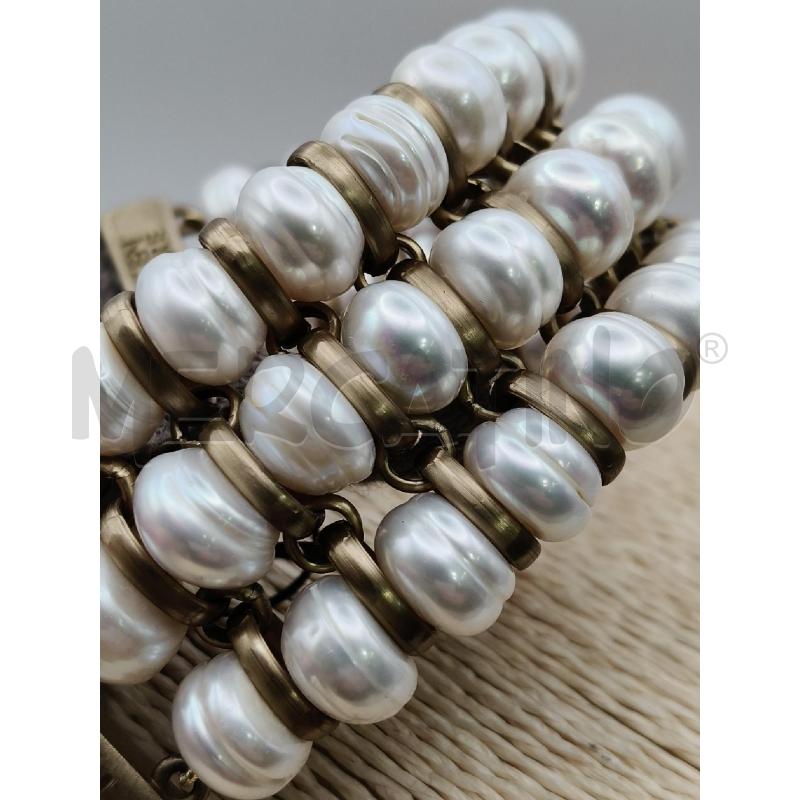 BRACCIALE CENTOPERCENTOCASHMERE 3 FILE PERLE  | Mercatino dell'Usato Roma talenti 4