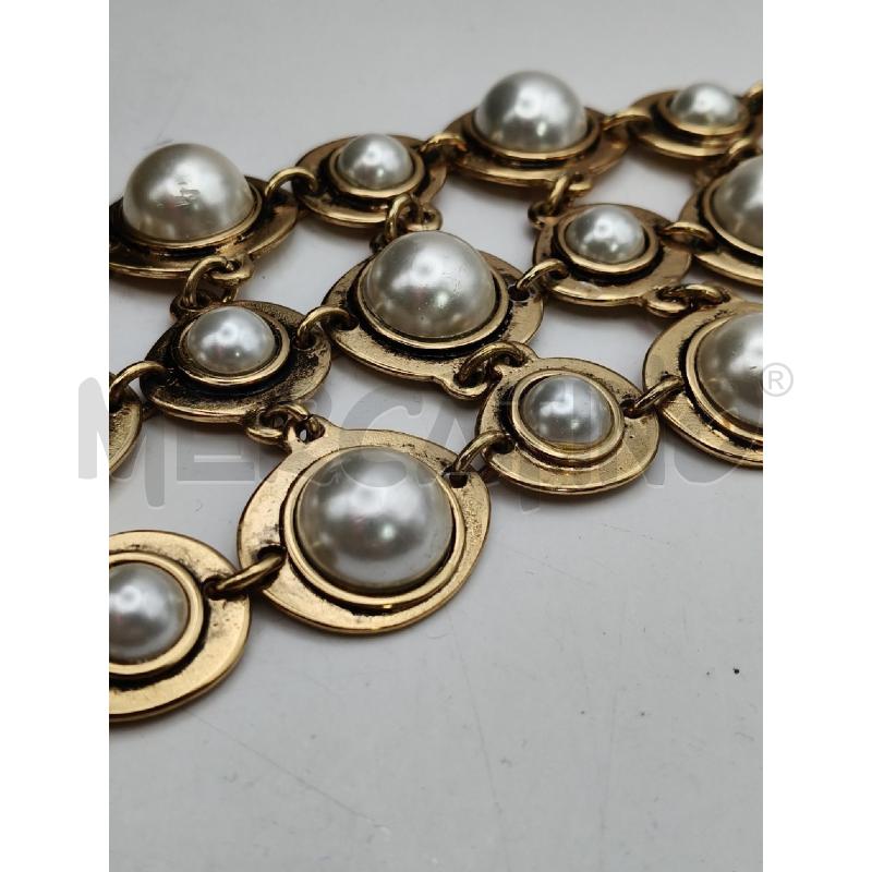 BRACCIALE DOR BRUNITO MAGLIA PIETRE CAB PERLE  | Mercatino dell'Usato Roma talenti 2