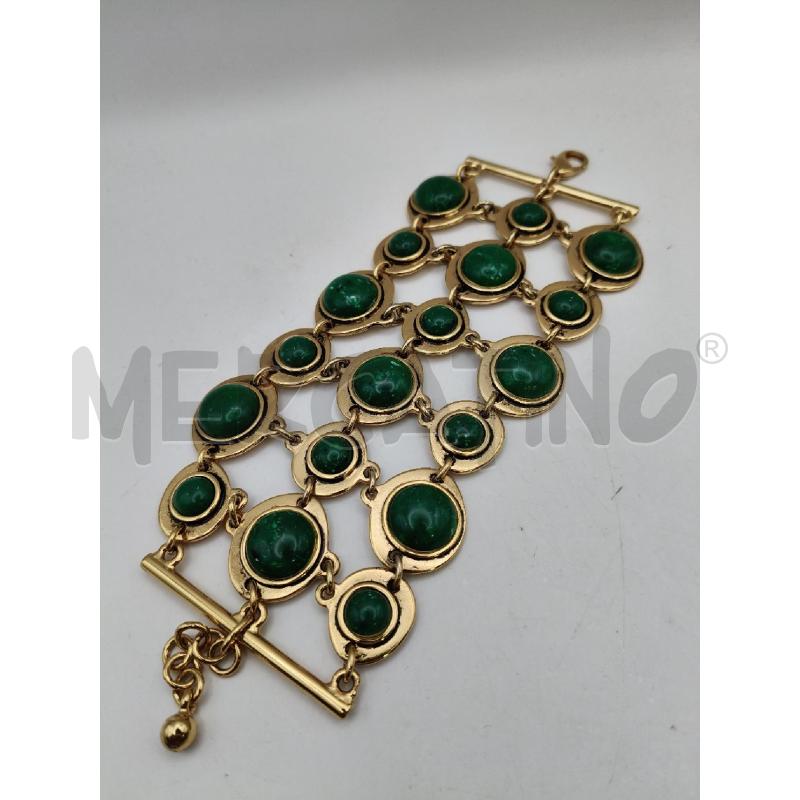 BRACCIALE DOR BRUNITO MAGLIA PIETRE CAB VERDE | Mercatino dell'Usato Roma talenti 1