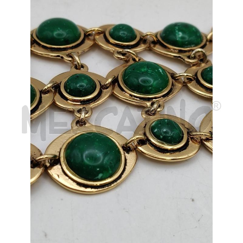 BRACCIALE DOR BRUNITO MAGLIA PIETRE CAB VERDE | Mercatino dell'Usato Roma talenti 2