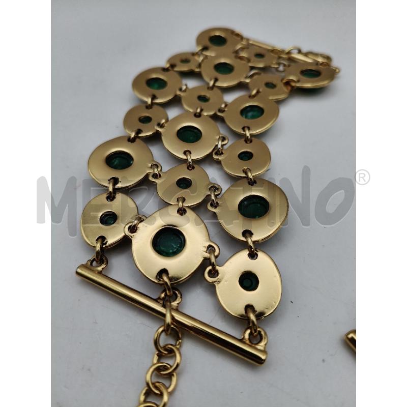 BRACCIALE DOR BRUNITO MAGLIA PIETRE CAB VERDE | Mercatino dell'Usato Roma talenti 3