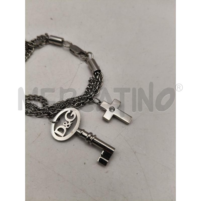 BRACCIALE D&G MULTIF CATENA CHARM CHIAVE CROCE | Mercatino dell'Usato Roma talenti 2