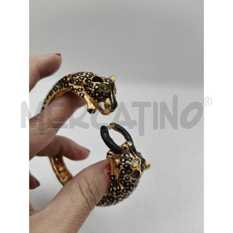 BRACCIALE FEDERICA ROSSI GIAGUARI ANELLO DOR/SMALTO NERO  | Mercatino dell'Usato Roma talenti 4