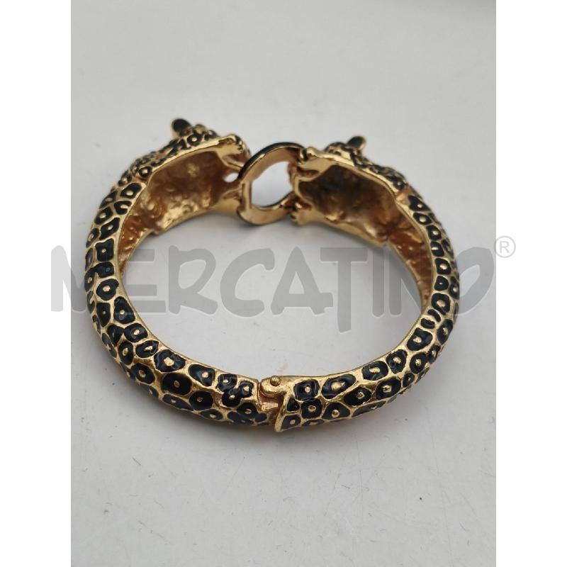 BRACCIALE FEDERICA ROSSI GIAGUARI ANELLO DOR/SMALTO NERO  | Mercatino dell'Usato Roma talenti 5