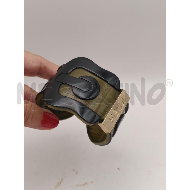 BRACCIALE FENDI RIGIDO FIBBIA VERDE NERO  | Mercatino dell'Usato Roma talenti 1