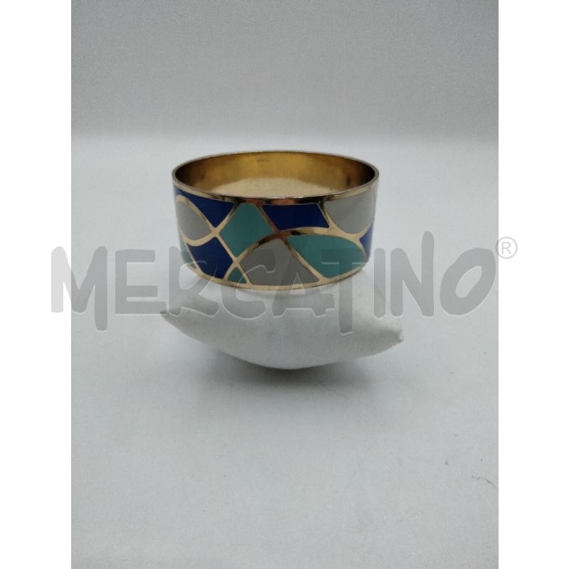 BRACCIALE FURLA RIGIDO SMALTO BLU/CEL/BIA GIAL  | Mercatino dell'Usato Roma talenti 1