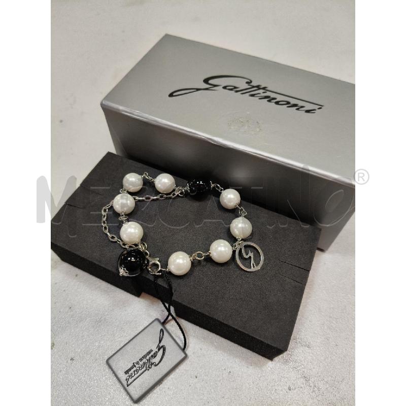BRACCIALE GATTINONI PALLINE BIA/NERA  | Mercatino dell'Usato Roma talenti 1