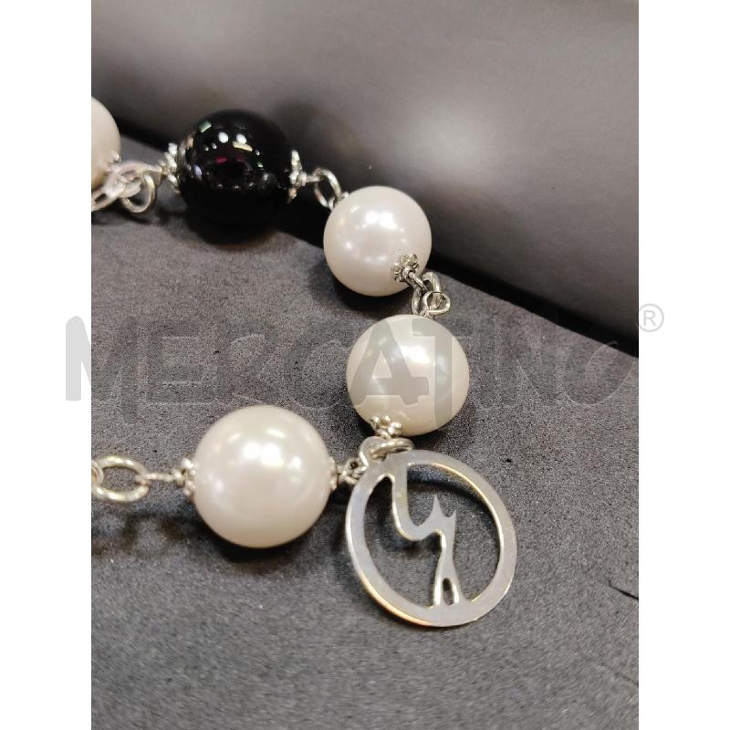 BRACCIALE GATTINONI PALLINE BIA/NERA  | Mercatino dell'Usato Roma talenti 2