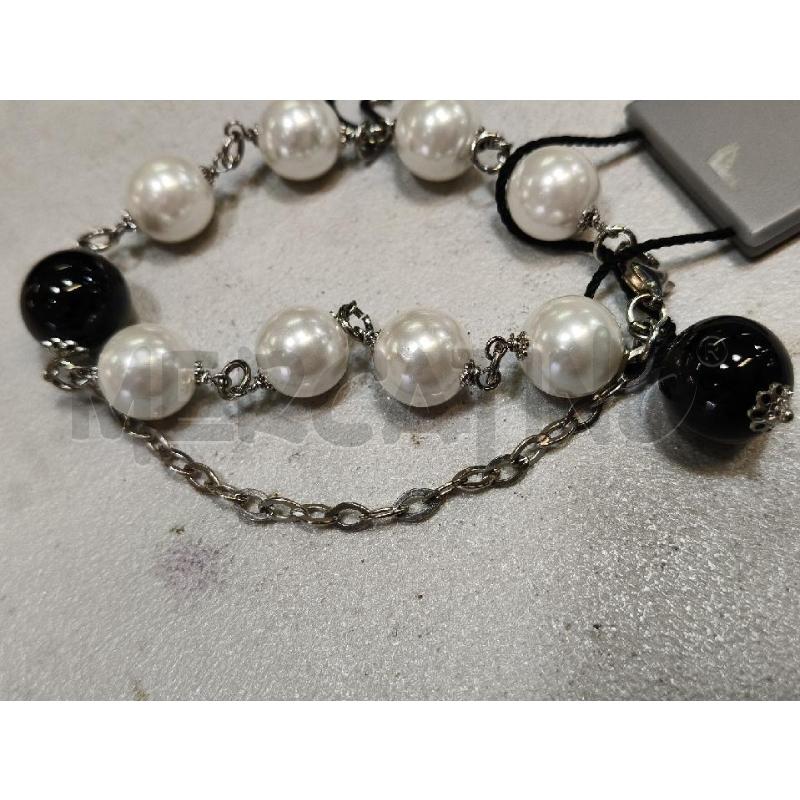 BRACCIALE GATTINONI PALLINE BIA/NERA  | Mercatino dell'Usato Roma talenti 3