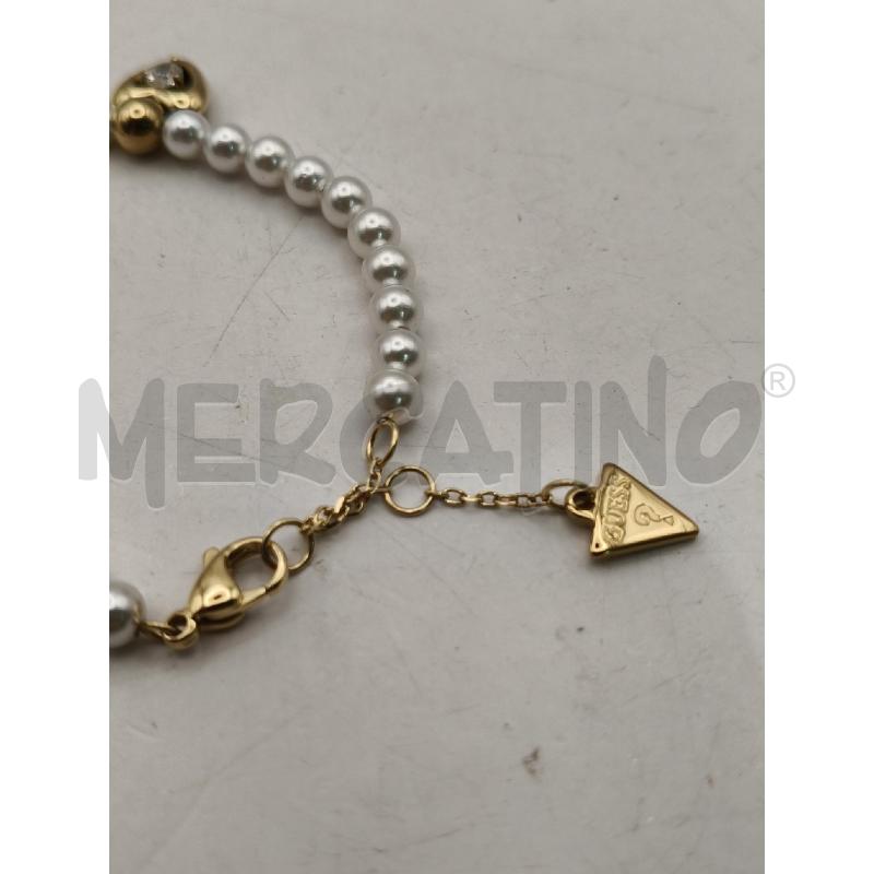 BRACCIALE GUESS PERLINE CIONDOLI CUORI DOR | Mercatino dell'Usato Roma talenti 3