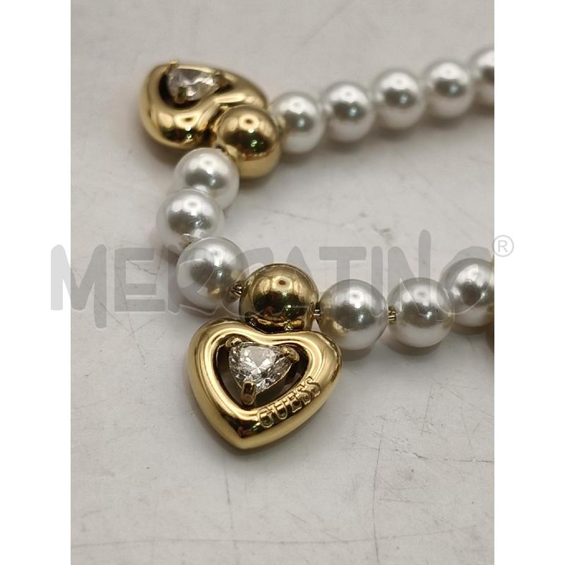 BRACCIALE GUESS PERLINE CIONDOLI CUORI DOR | Mercatino dell'Usato Roma talenti 4