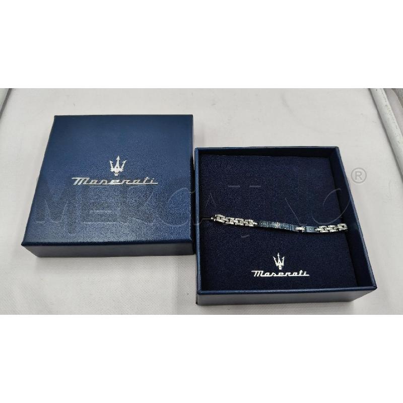 BRACCIALE MASERATI ACCIAIO SEGM CENTRALE NERO | Mercatino dell'Usato Roma talenti 1