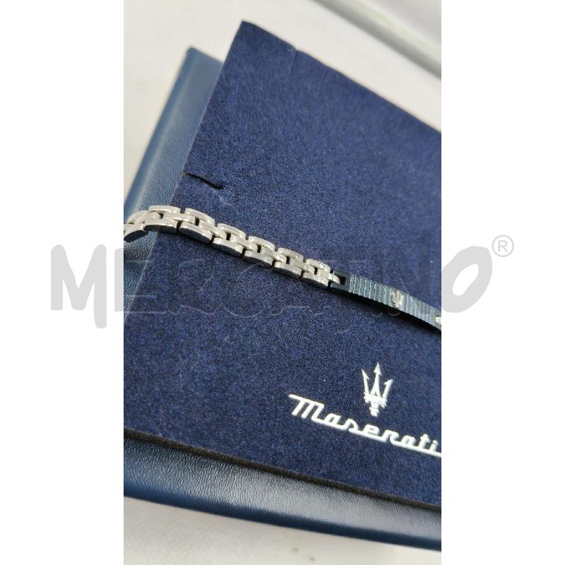 BRACCIALE MASERATI ACCIAIO SEGM CENTRALE NERO | Mercatino dell'Usato Roma talenti 4
