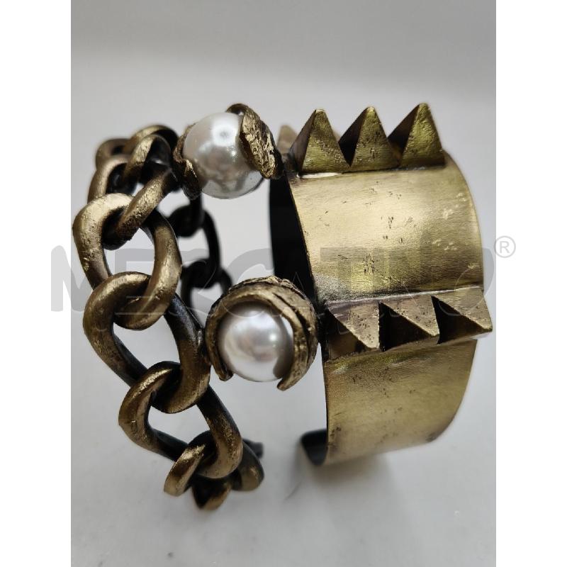 BRACCIALE MET RIG BRUNTO CATENA/BORCHIE PERLE  | Mercatino dell'Usato Roma talenti 2
