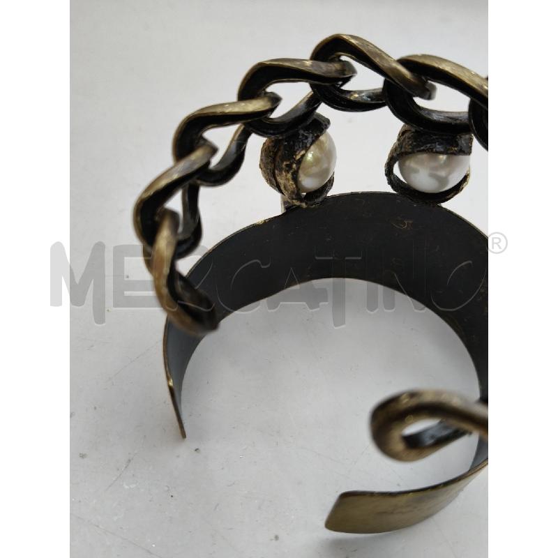 BRACCIALE MET RIG BRUNTO CATENA/BORCHIE PERLE  | Mercatino dell'Usato Roma talenti 3