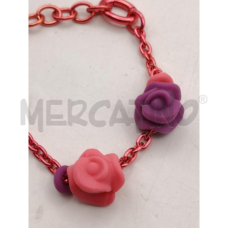 BRACCIALE MORELLATO ROSA METAL FIORI GOMMA | Mercatino dell'Usato Roma talenti 2