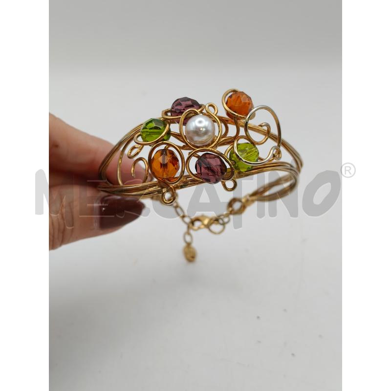 BRACCIALE MULTIFILI DOR CENTR PEITRE PERLA  | Mercatino dell'Usato Roma talenti 1