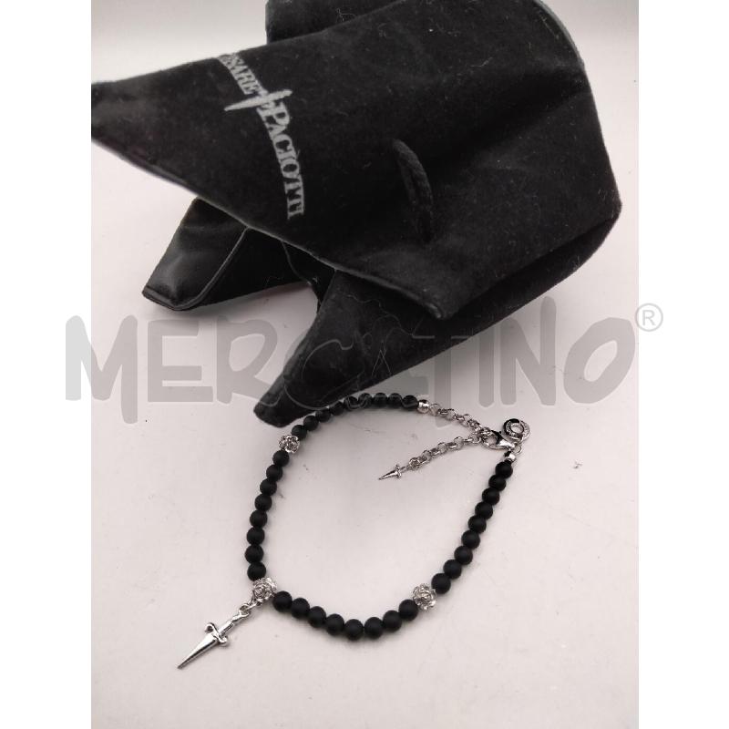 BRACCIALE PACIOTTI FUSION PALLINE NERE ROSE CIONDOLO SPADA  | Mercatino dell'Usato Roma talenti 1