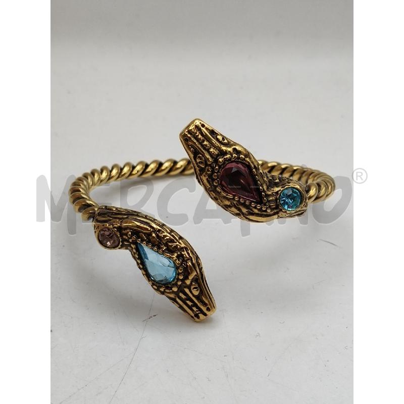 BRACCIALE RIG BRUNITO TORCHON SERPENTE CONTRARIE PIETRE AZZ ROSA | Mercatino dell'Usato Roma talenti 1