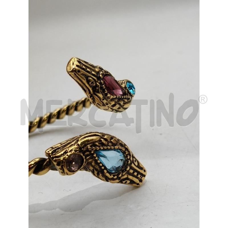 BRACCIALE RIG BRUNITO TORCHON SERPENTE CONTRARIE PIETRE AZZ ROSA | Mercatino dell'Usato Roma talenti 2